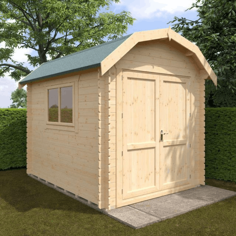 Amber Leaf Barns - Double Doors - Interlocking Logs