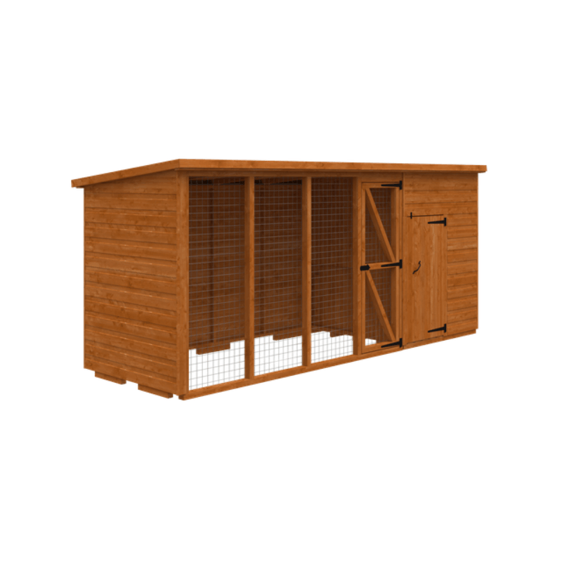 Wooden animal house with a door on a white background