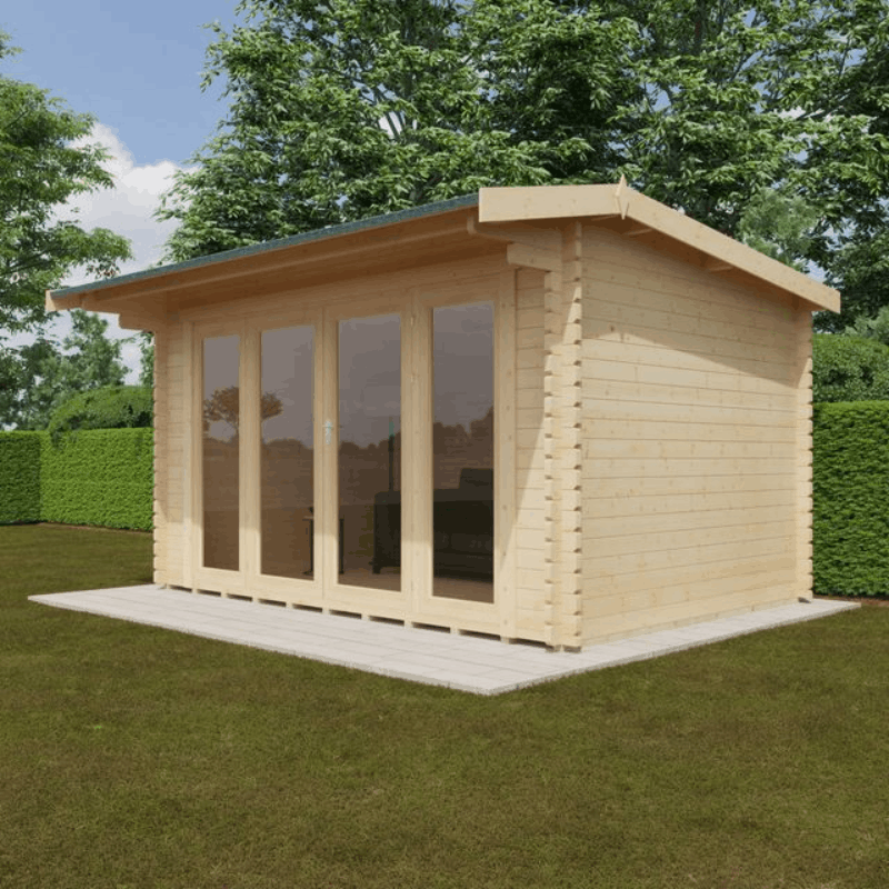 Highclere 14 x 10 44mm Cabin with toughened double glazing and 5 lever lock as standard