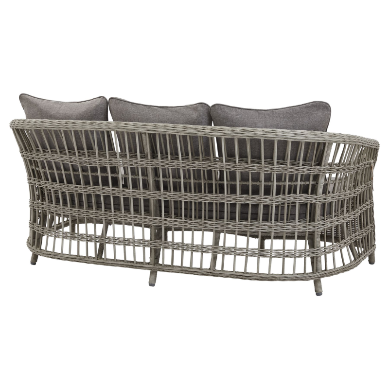 Back view of the Palmer three seater sofa and weather resistant cushions