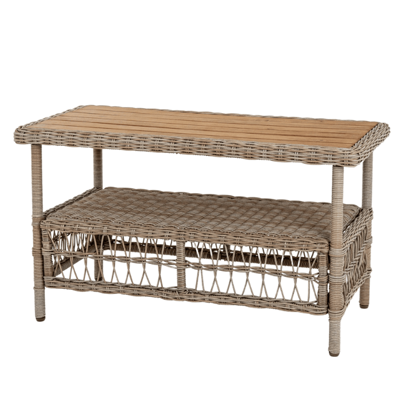 Outdoor wicker table