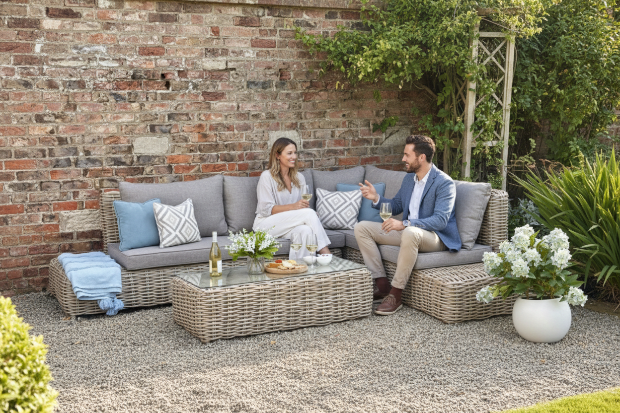 Amalfi Collection Outdoor Large Corner Set - 23912