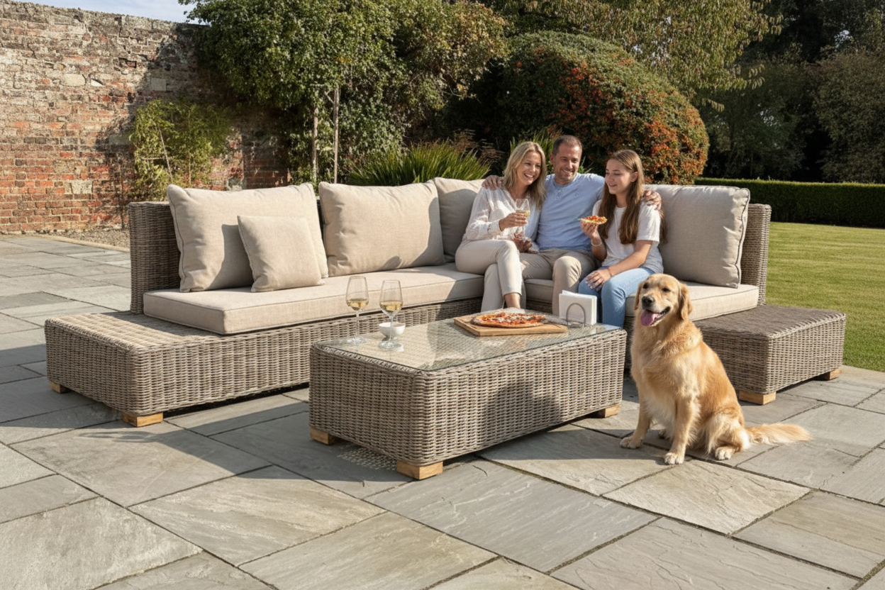Capri Collection Outdoor Large Corner And Coffee Table Set - 23913